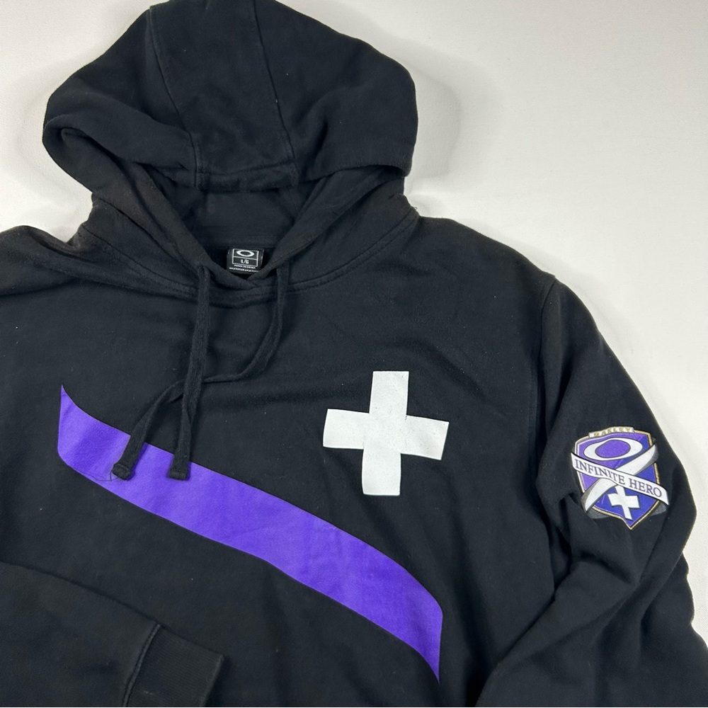 Vintage Rare Y2k Oakley Infinite Hero Hoodie Sz Large w/ Multiple Graphics EUC